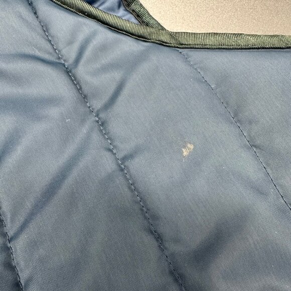 Vintage Vest Sears WorkN Leisure Quilted Nylon Blue Zip Up Pockets Retro 70s XL? - Picture 7 of 11